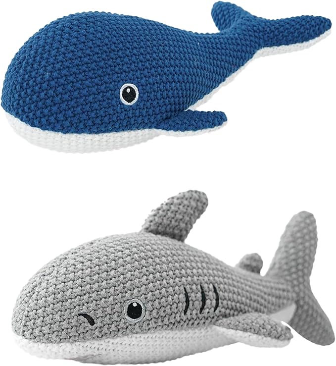 Crochet Ocean Animal Plush Toys 2-Pack – 10 Inches