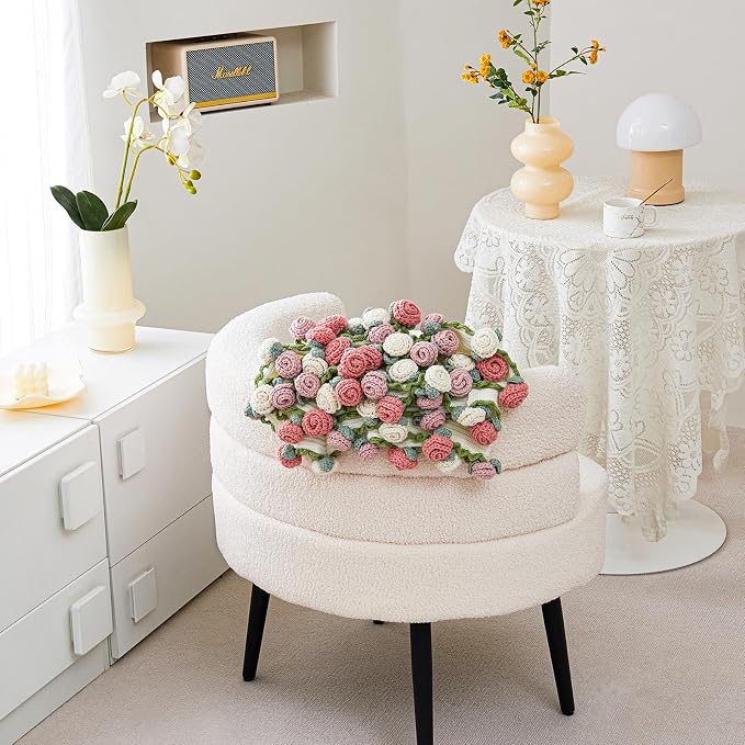 Crochet Rose Bouquet Blanket – Red or Pink Rose